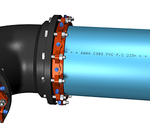 Series 2000PV on C909 PVC as Mechanical Joint Restraint